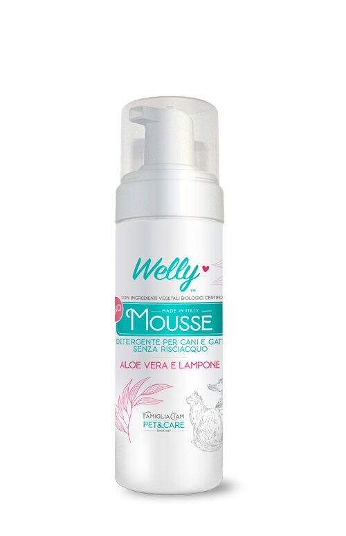Welly Mousse Aloe Vera & Lampone Per Cane E Gatto 150ml-2