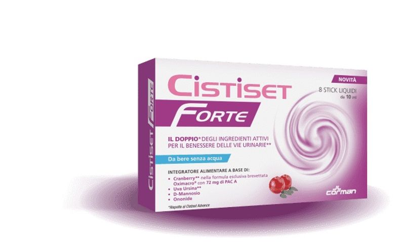 Cistiset Forte benessere delle vie urinarie 8 stick liquidi-1