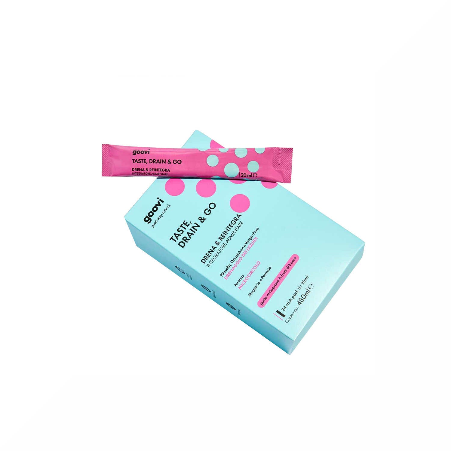 Goovi Taste Drain & Go Drenante Melograno e Frutti Di Bosco 24 Stick-1