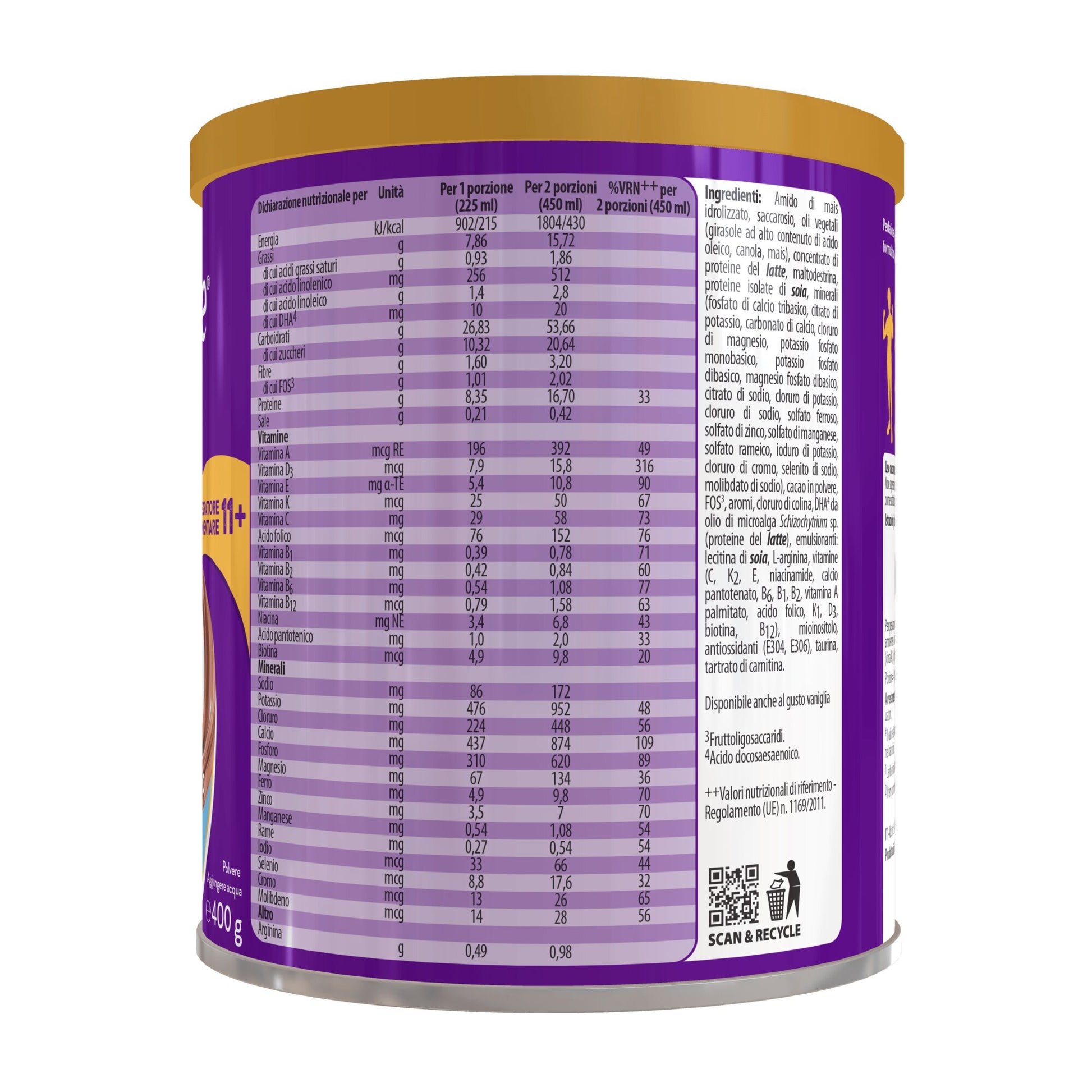 Pediasure Teenager Integratore Alimentare Multivitaminico Cioccolato 400g per Ragazzi 11+-2