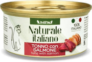 Unipro Naturale Italiano Cibo Umido Tonno Con Salmone Per Gatti Adulti Scatoletta 85g-2