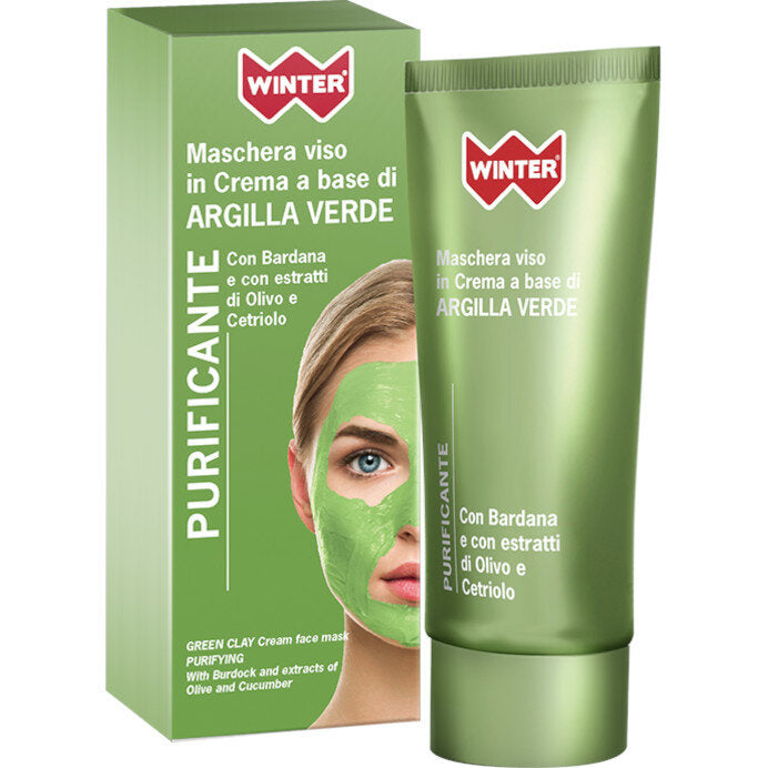 Winter Maschera Viso In Crema a Base di Argilla Verde Purificante 50ml-2