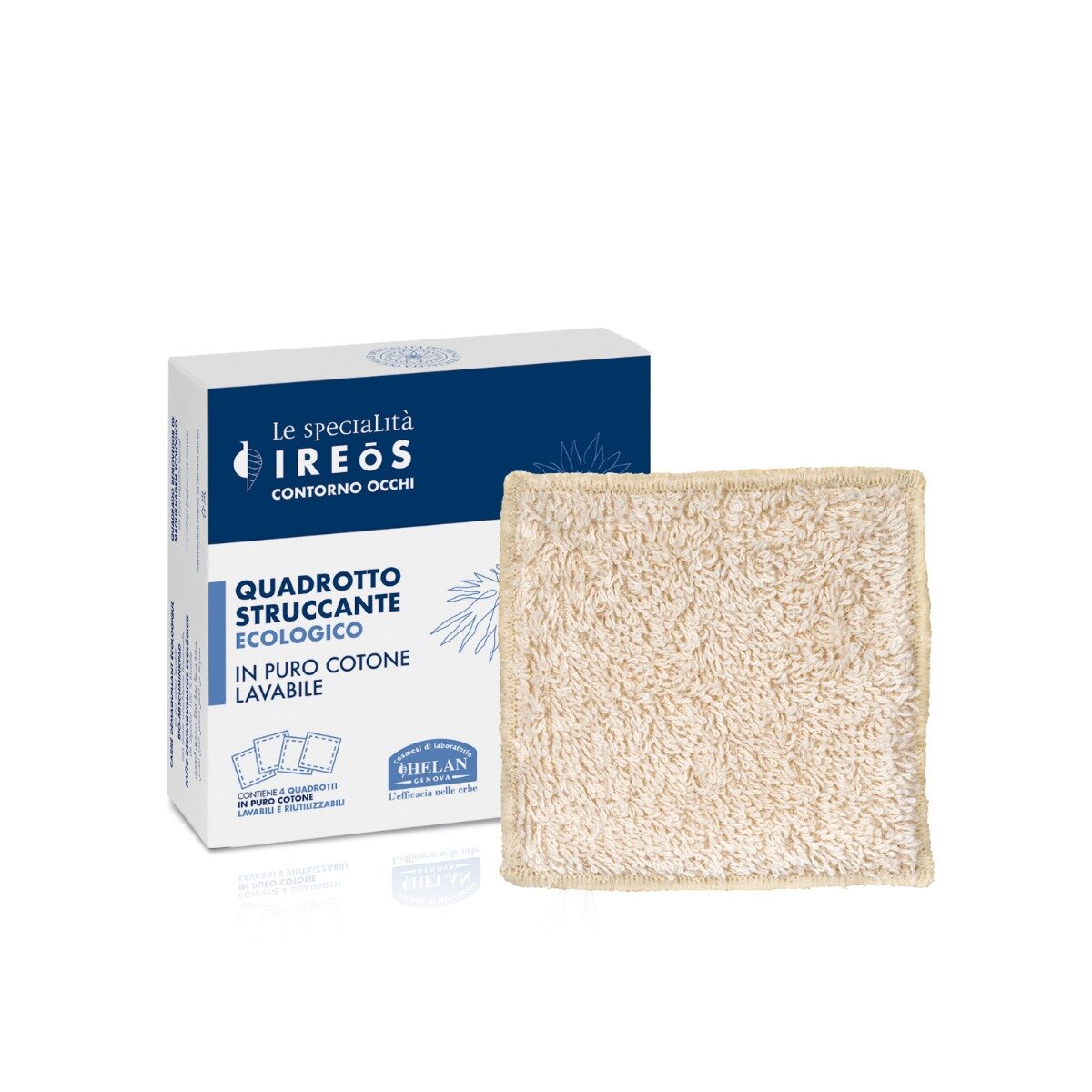 Helan Ireos Contorno Occhi quadrotti struccanti ecologici 4 pezzi-1