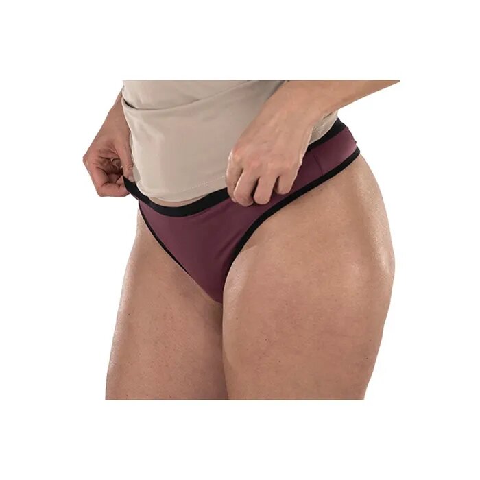 Fluyda Tanga Linea Basic Mutandina Assorbente Nero/Vinaccia Taglia L-9