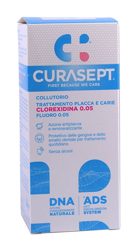 Curasept collutorio trattamento placca e carie clorexidina 0.05  200ml-1