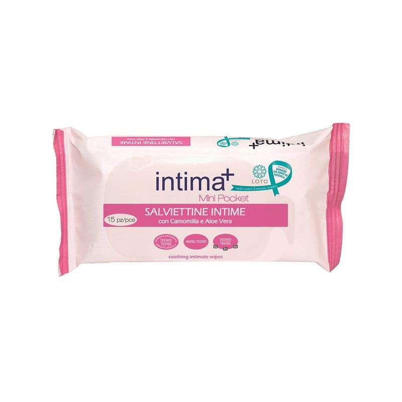Intima+ Salviettine Intime Camomilla Aloe Vera 15 Pezzi-1