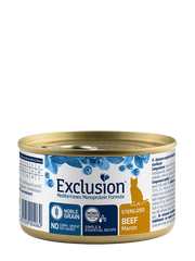 Exclusion Mediterraneo Monoprotein Noble Grain Umido Per Gatti Sterilizzati Al Manzo Lattina 85g-1