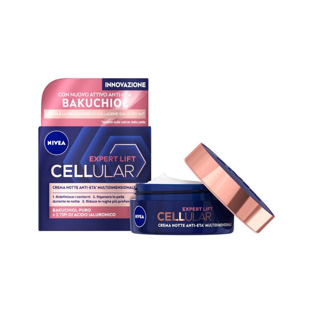 Nivea Cellular Expert Lift Crema Viso Notte Anti-età Multidimensionale 50ml Con Bakuchiol Puro-7