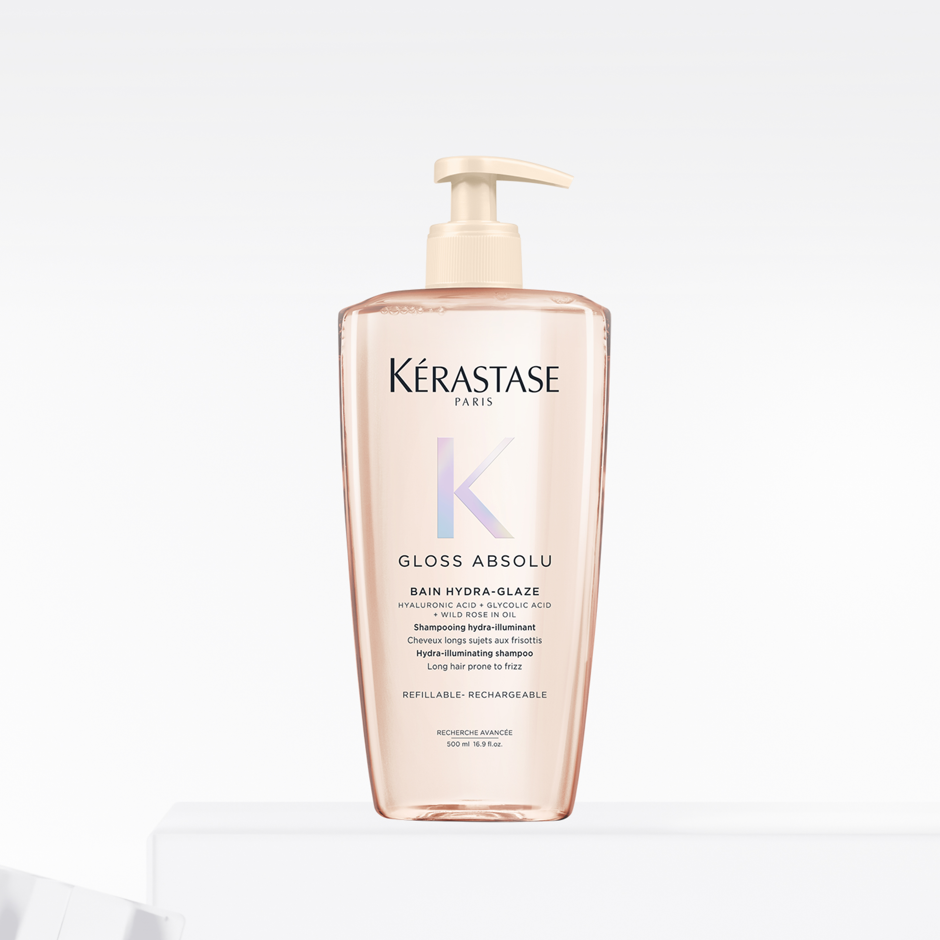 Kérastase Gloss Absolu Bain Ricaricabile Hydra-glaze per capelli tendenti al crespo 500ml