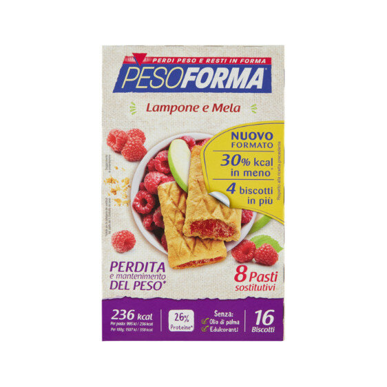 Pesoforma Biscotti Lampone E Mela Nuovo Formato 16 Pezzi-2