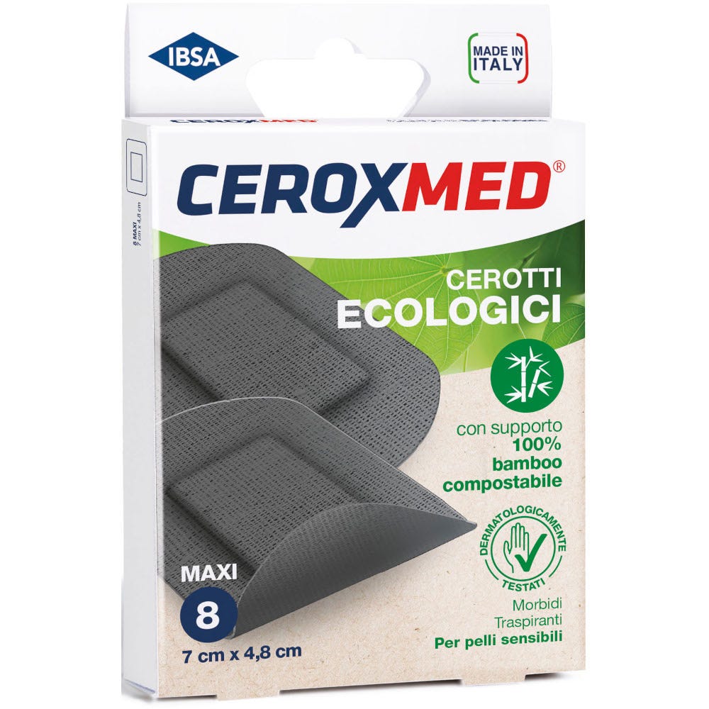 Ceroxmed Cerotti Ecologici Grandi 7cm x 4,8cm 8 Pezzi-1