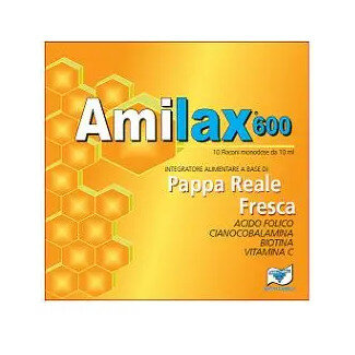 Amilax 600 a base di pappa reale 10 flaconcini-2