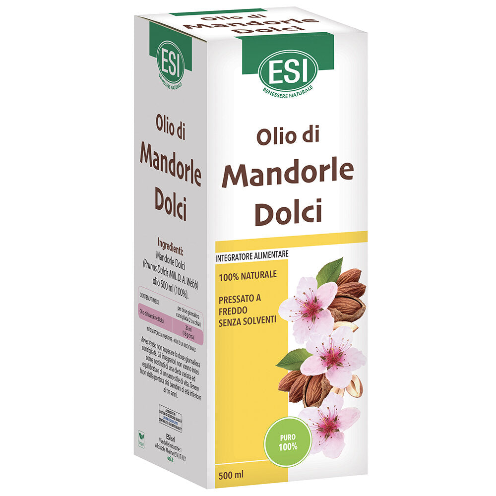 Olio di Mandorle dolci pressato a freddo senza solventi per uso interno ed esterno 500ml-2