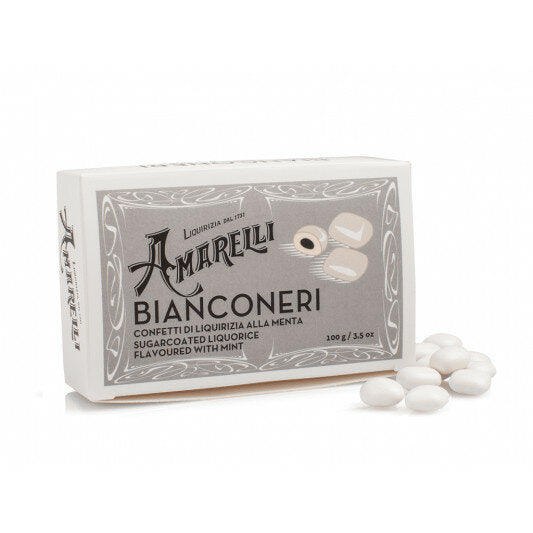 Amarelli Bianconeri  Liquirizia Confettata Aromatizzata Alla Menta 100g-2