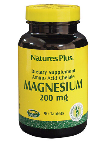 Nature's Plus Magnesio Chelato metabolismo 90 tavolette 200mg-2