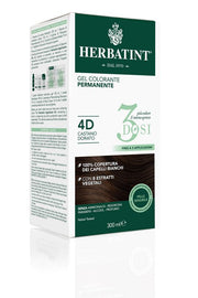 Herbatint Tinta per Capelli Gel Colorante Permanente 3Dosi 4D Castano Dorato 300ml-2