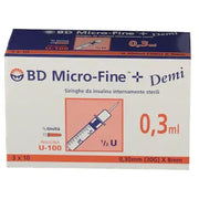 BD Demi siringhe per insulina 0,3ml G30 8mm 30 siringhe-1