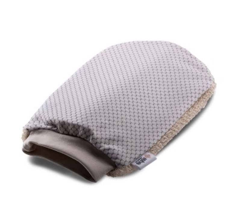 Isha Cosmetics guanto esfoliante per viso e corpo colore bianco 1 pezzo-1