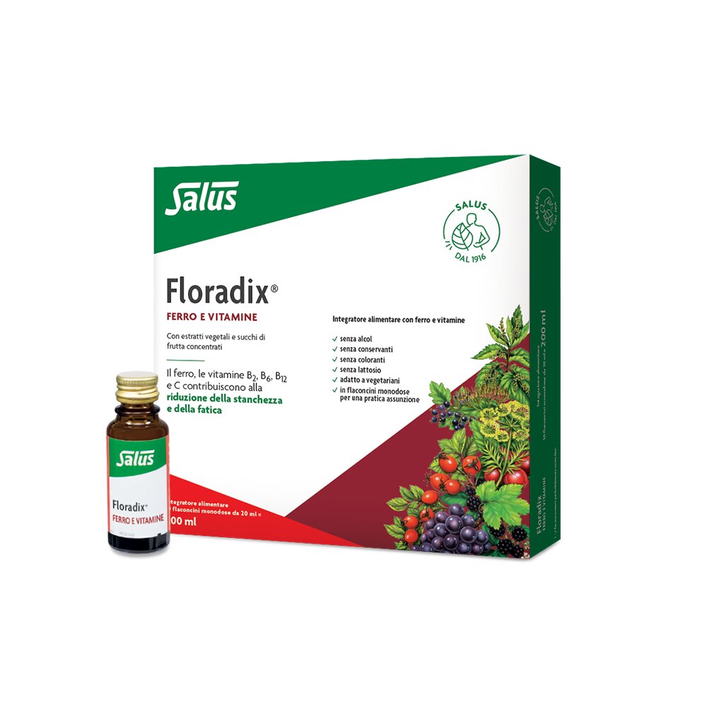 Salus Floradix Ferro e Vitamine integratore alimentare 10 flaconcini-3