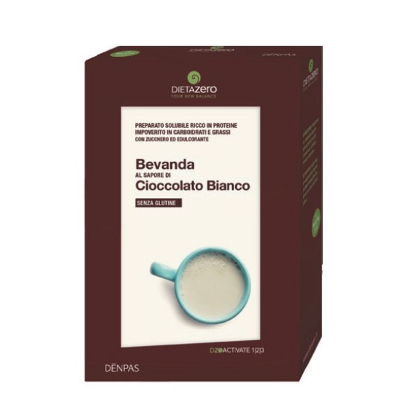 Dietazero Bevanda al sapore di cioccolato bianco 4 buste da 100gr-1