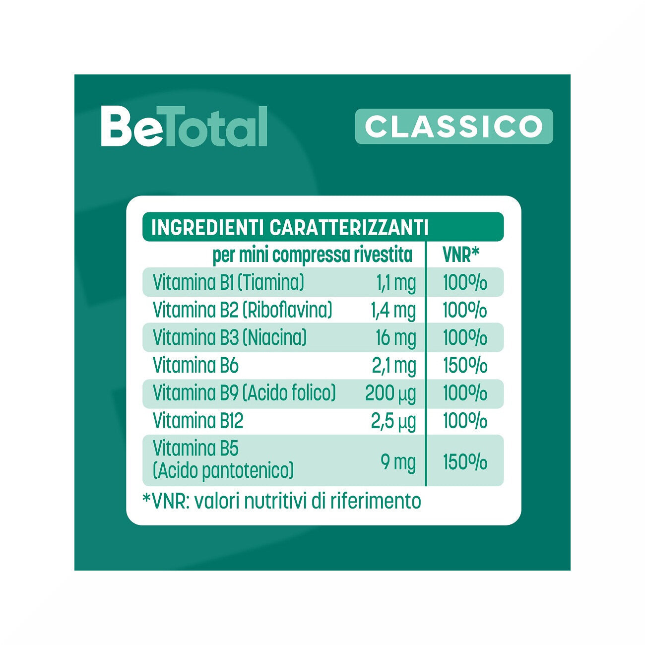 Be-Total Integratore Alimentare Vitamina B/B3/B12 Acido Folico Energia Per Adulti 20 Compresse-7