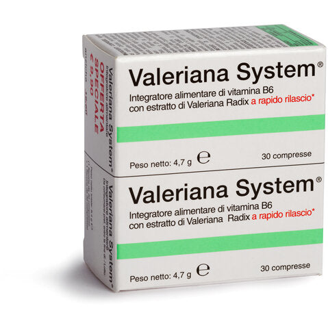 Valeriana System a rapido rilascio per favorire il sonno 60 compresse-1