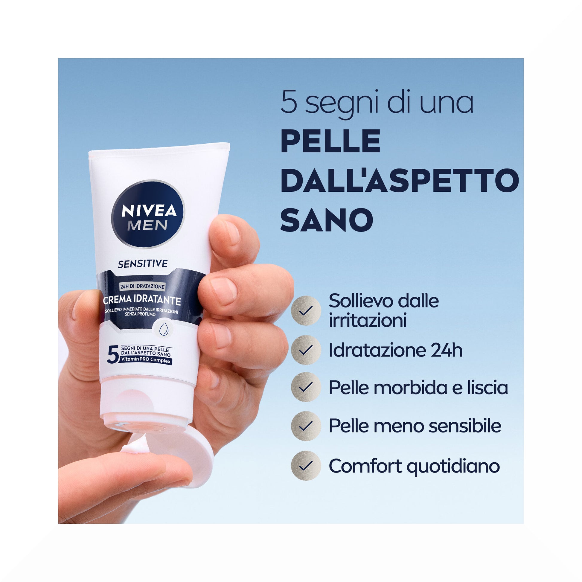 Nivea Men Sensitive Crema Idratante 75ml Crema Viso Uomo Lenitiva Per Pelli Sensibili E Delicate-3