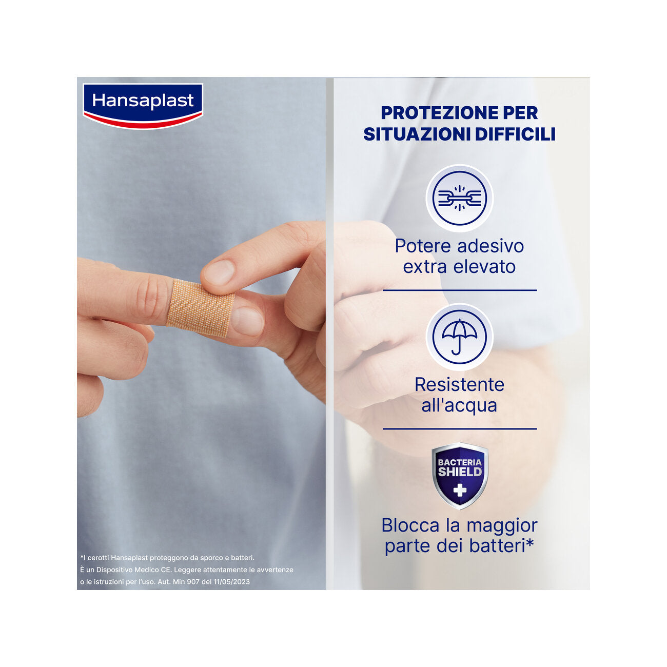 Hansaplast Cerotti Extra Power Impermeabili Con Elevato Potere Adesivo 16 Pezzi-2