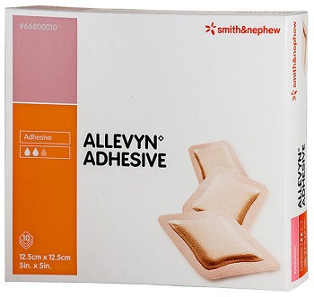 Medicazione Idrocellulare Sterile Altamente Assorbente Adesiva in Schiuma di Poliuretano 12,5x12,5cm 10 Pezzi-0