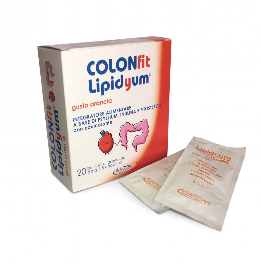 Lipidyum Colonfit gusto Arancia integratore alimentare utile per il transito intestinale 20 bustine-2