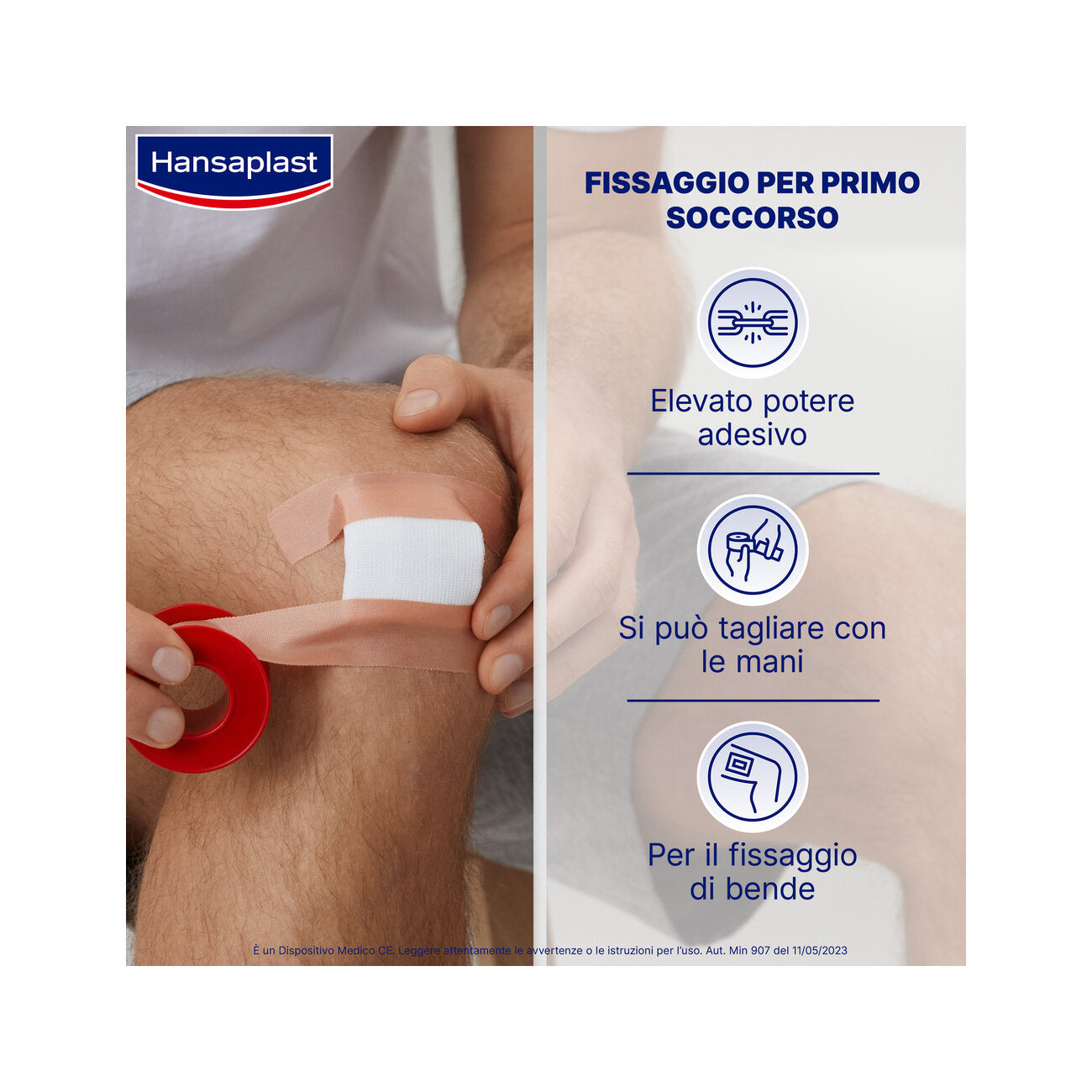Hansaplast Classic Cerotto Rocchetto Rotolo Per Fissare Bende E Compresse 5mx2,5cm-3