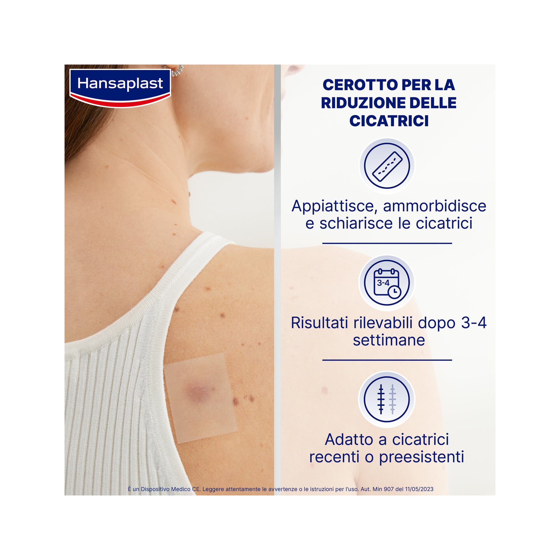 Hansaplast Cerotti Riduzione Delle Cicatrici Trasparenti E Discreti 21 Pezzi-2