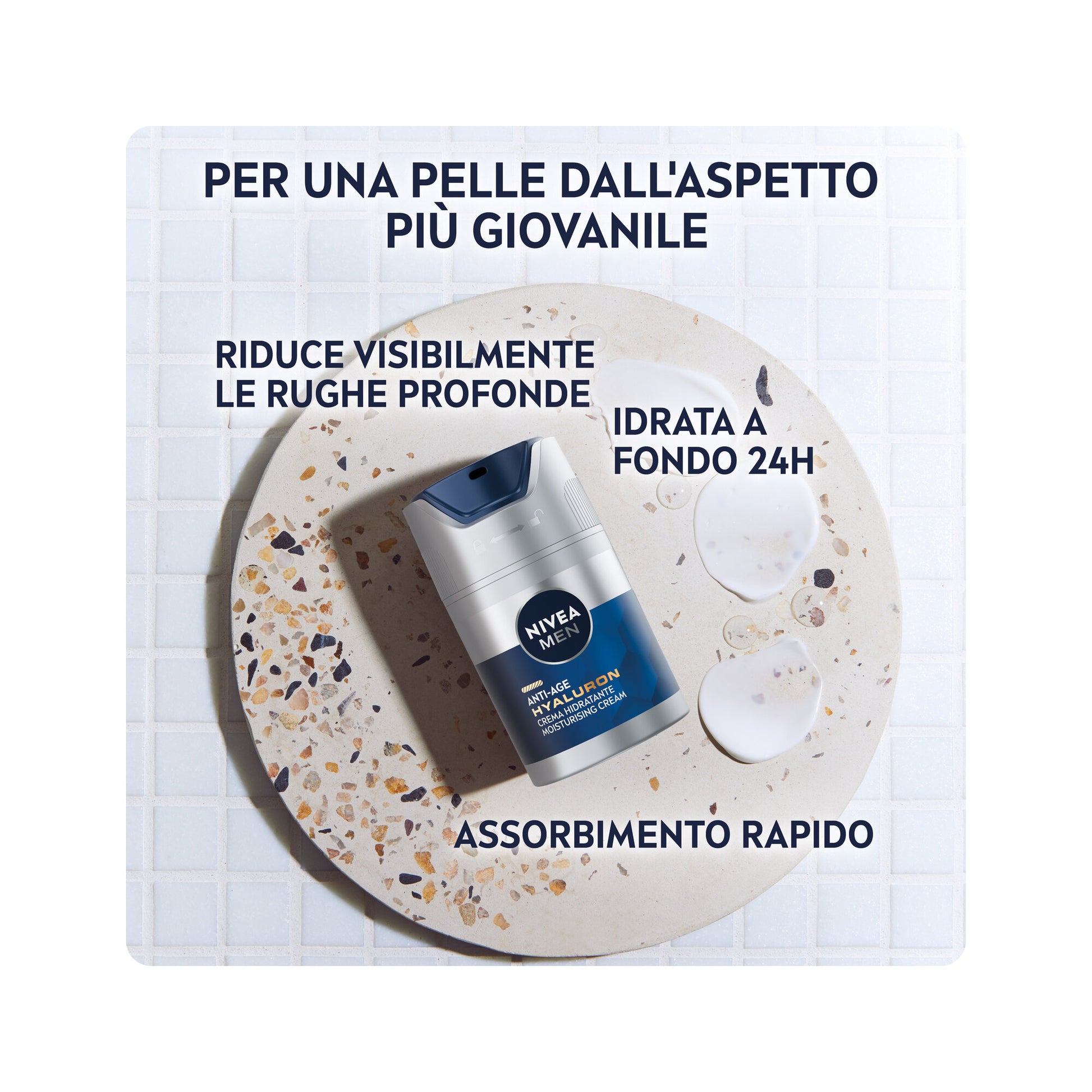 Nivea Men Anti-age Hyaluron Crema Viso Idratante Fp15 50ml Crema Viso Uomo Antirughe Pelli Mature-8