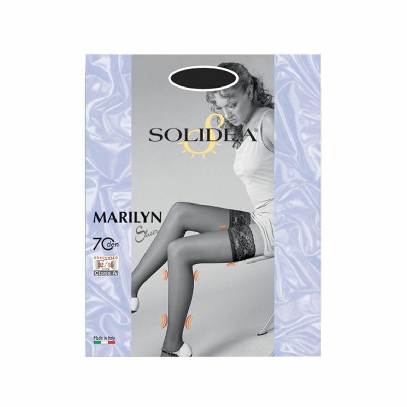 Solidea Marilyn Calze Autoreggenti 70 denari colore Visone Taglia S 1 paio-1