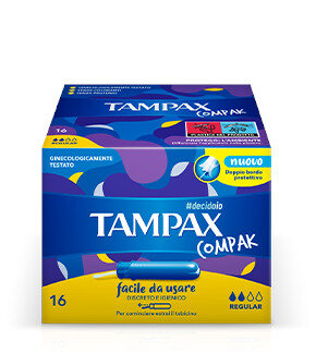 Tampax Compak Regular 16 Assorbenti Interni Flussi Da Leggeri a Medi-3