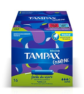 Tampax Compak Super 16 Assorbenti Interni Flussi da Medi ad Abbondanti-3