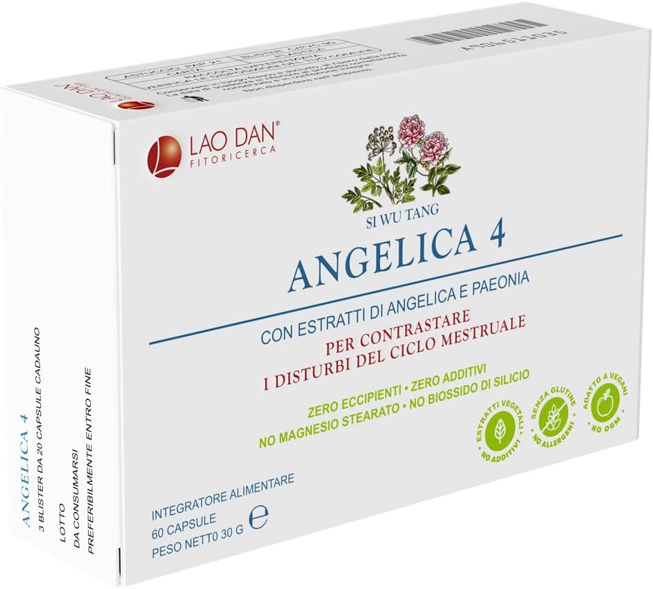 Angelica 4 integratore alimentare utile per il ciclo mestruale 60 capsule