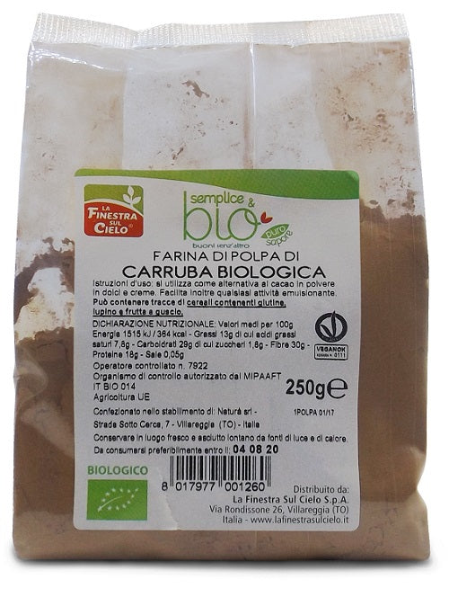 Polpa di Carruba Farina Bio 250 g-0