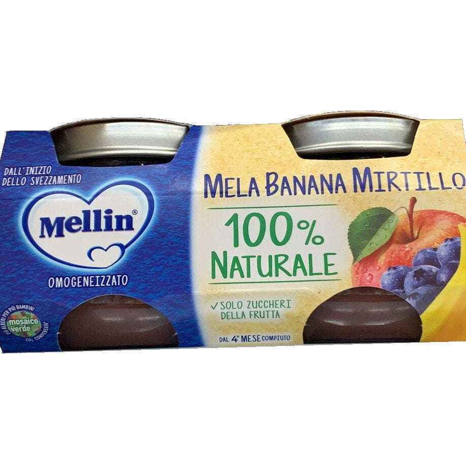 Mellin Omogeneizzato mela e mirtilli 2x100g-2