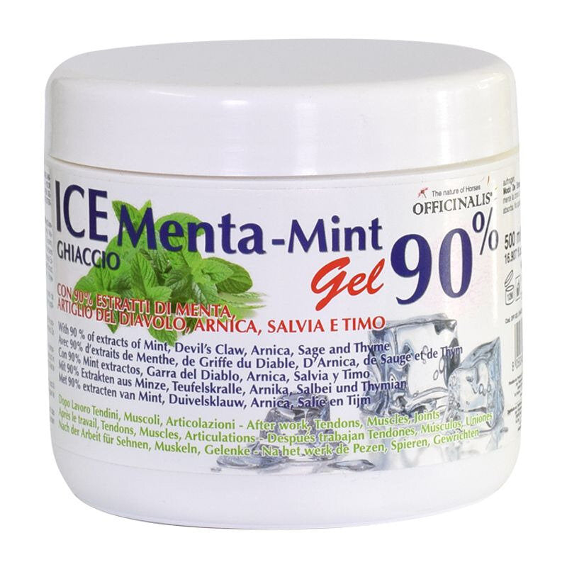 Officinalis Ice Menta Gel Ghiaccio 90% Defaticante E Antinfiammatorio Per Cavalli 500ml-1