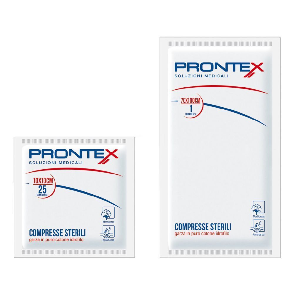 Prontex Garza Compressa 12/8 10x10cm 25 Pezzi
