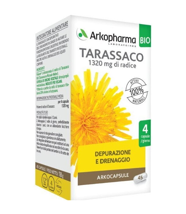 Arkopharma Tarassaco Bio 45 Capsule Vegetali-2