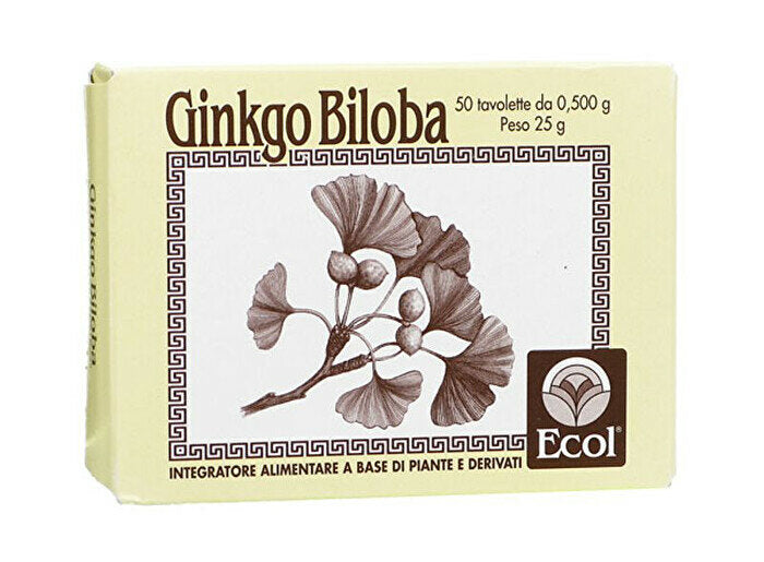 Ecol Ginkgo Biloba per il benessere dell'organismo 50 Tavolette-2