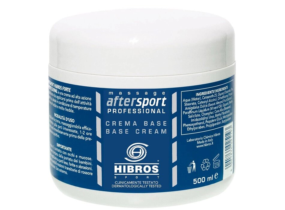 Hibros Aftersport Crema Base Da Massaggio 500ml-1