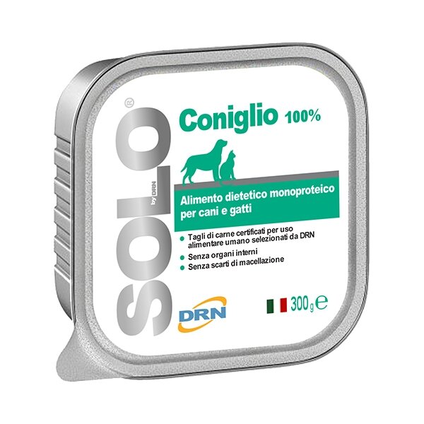 Solo Coniglio alimento monoproteico cani e gatti 300g-2