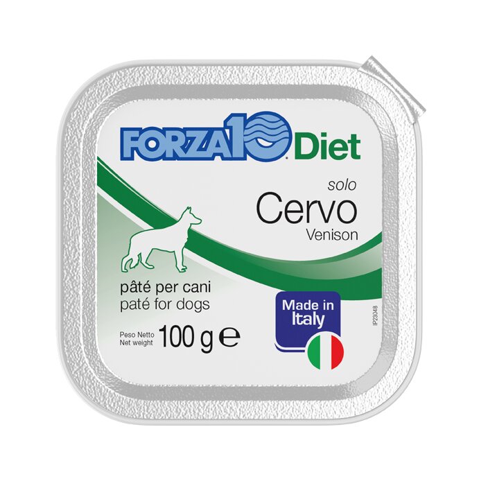 Forza10 Solo Diet Cervo PatÃ© Per Cani Adulti Vaschetta 100g-1