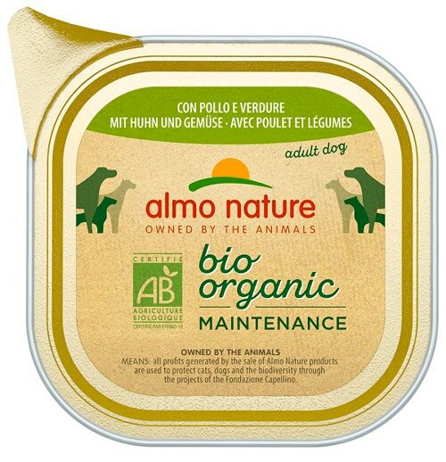 Almo Nature Daily Menu Bio Cibo Umido Pollo E Verdure Cani Adulti Vaschetta 100g-2