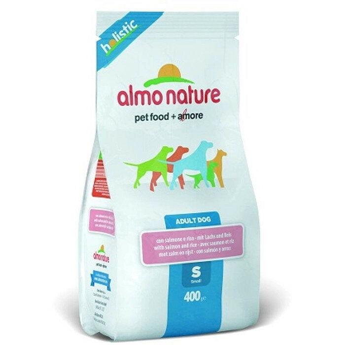 Almo Nature Holistic S Salmone e Riso alimento secco per cani adulti 400g-2