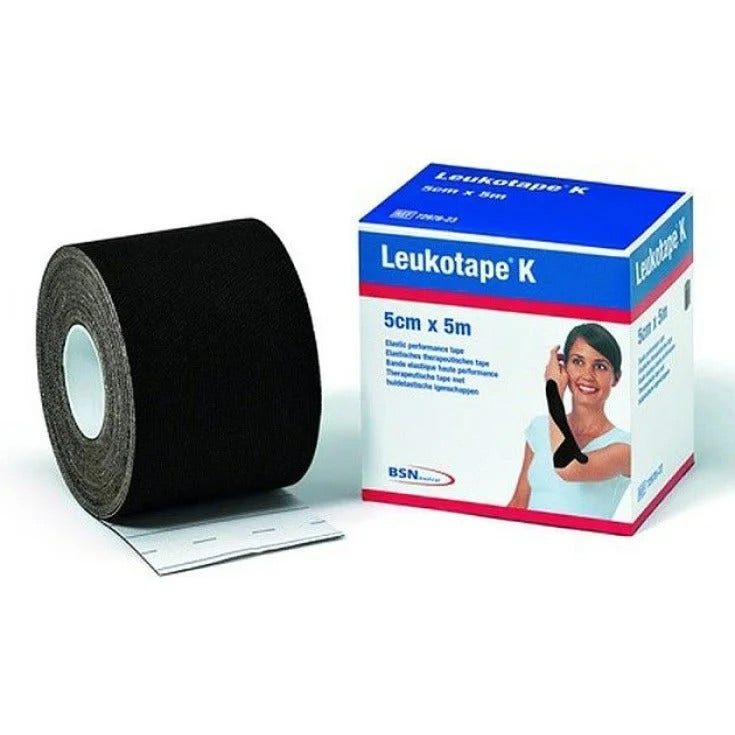 Benda Adesiva Actimove Leukotape k Taping Fisioterapico Larghezza 5 cm Lunghezza 5 m Colore Nero in Rotolo-1