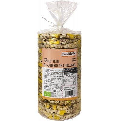 Fior Di Loto Gallette Riso Nero Curcuma Bio 100g-2